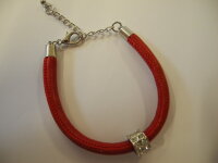 Lederarmband mit Schmuckbesatz